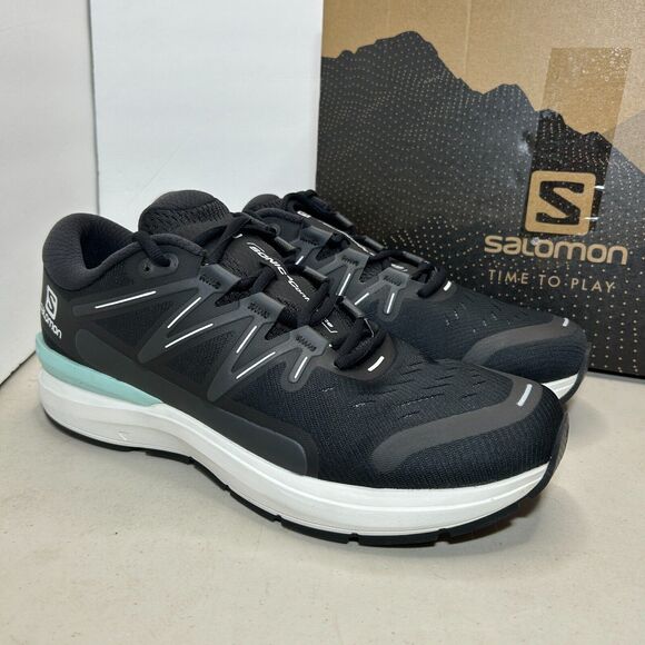 Salomon Sonic 4 Confidence Running Sneaker Black/White/Ebony Men's 12 NWB - Picture 1 of 11